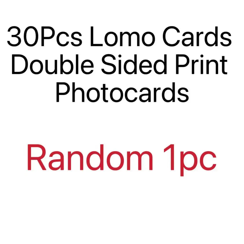 Kpop Themed 30Pcs Lomo Cards Double Sided Print Photocards Collection Fans Gift Christmas Album Gift Random Pack of 1 Pieces