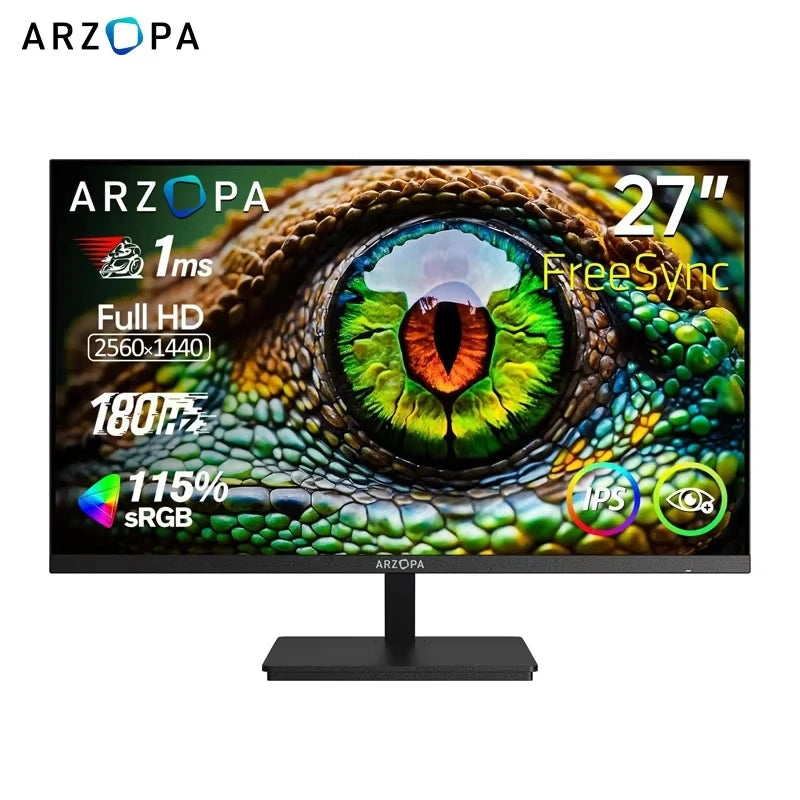 ARZOPA 27inch 180Hz 2K FastIPS QHD PC Monitor 1ms FreeSync Gaming monitor,M1RC