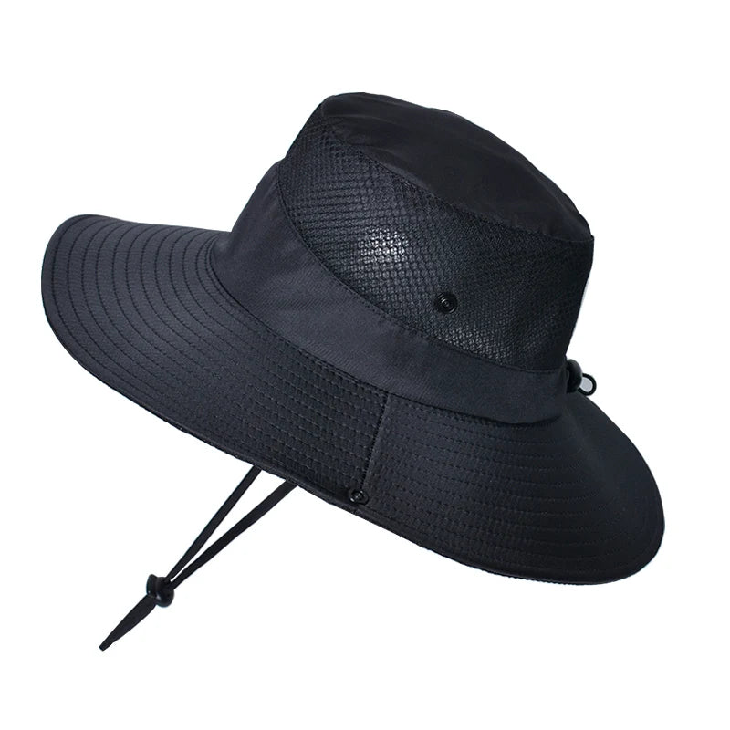 Summer large brimmed sun protection fisherman hat for women outdoor mountaineering and fishing sun hat breathable sun hat