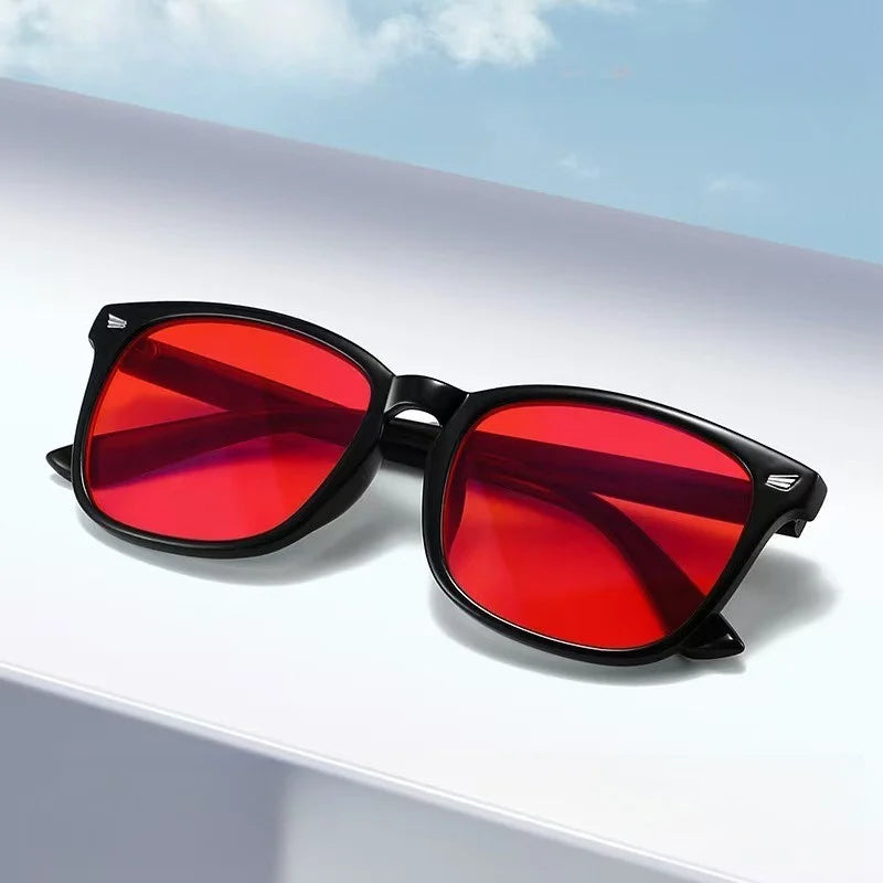 Unisex Retro Large Frame Sunglasses UV Protection Fashionable Street Photography Slimming Effect Trendy Sunglasses