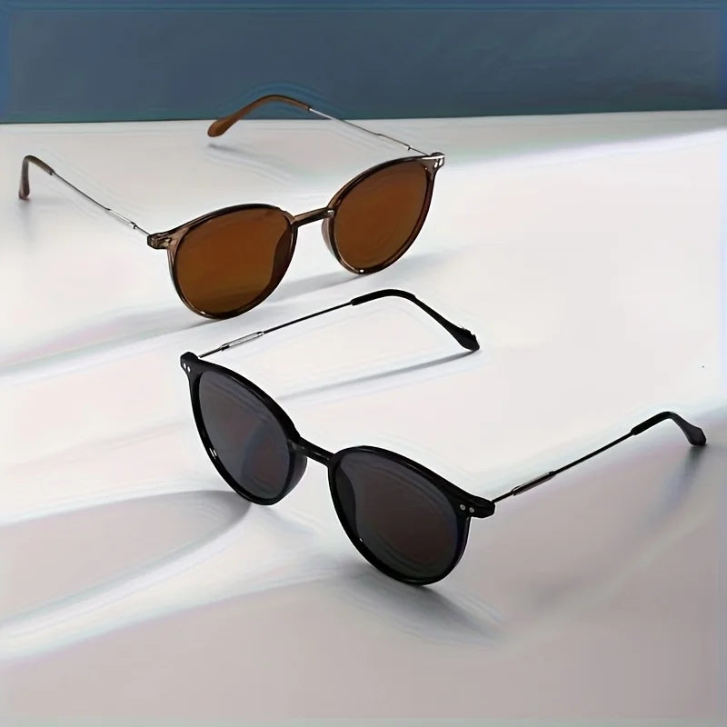2PCS Retro Women's Glasses Stylish and Stylish Michelin Design Suitable for Daily Leisure Home Travel and Holiday Gatherings
