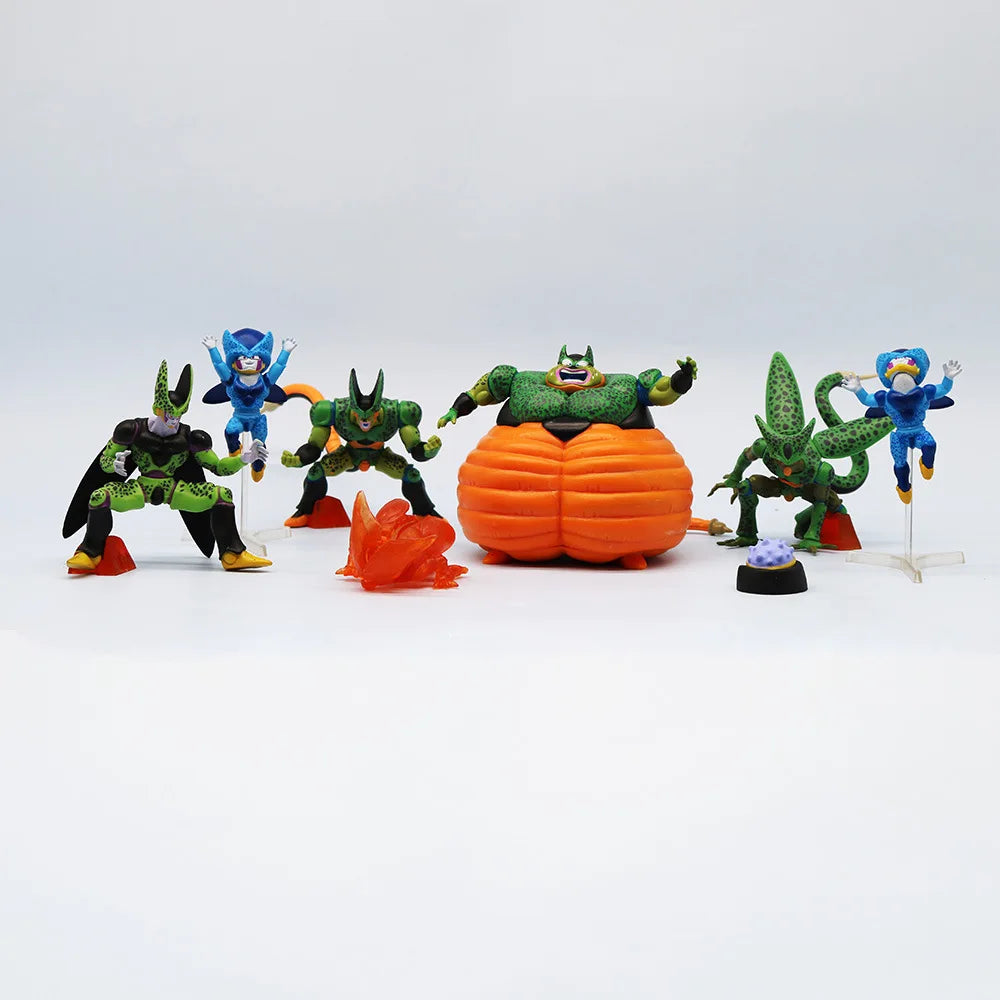 7pcs/set Dragon Ball Z Cell Family Figure Cell Pvc Action Figures Collection Model Toys For Children Gifts
