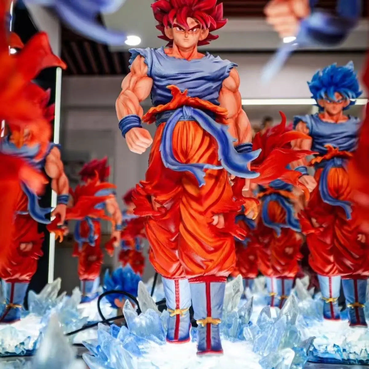 JT Statue Dragon Ball Z Majin Vegeta Figure Vegeta Blue JT Goku Led Base Super Saiyan Action Figures Collection Model Toys Gift