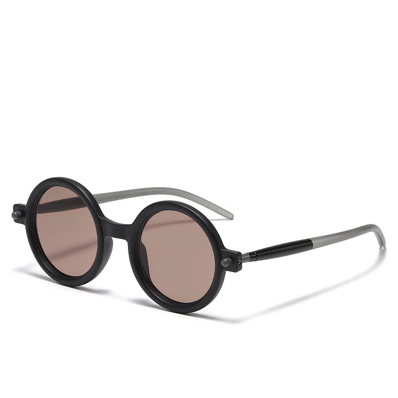 JNPCXI Retro Sunglasses Round Blue Light Glasses Men Vintage Eyeglasses Eyewear Women Trending Rivets Sun Glasses