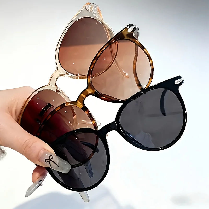 3 Piece Set of Fashionable Decorative Glasses Trendy Frame Glasses Paired with Exquisite Frames Suitable for City Streets