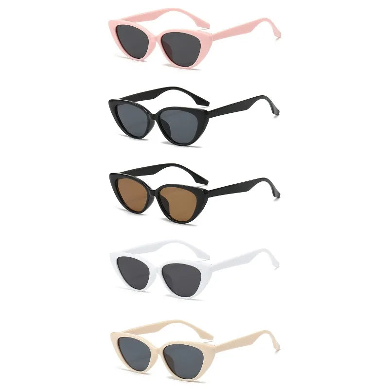 5pcs Fashion Cat Eye Women's Sunglasses Outdoor Travel Glasses UV400 Suitable for Beach Vacation Wear