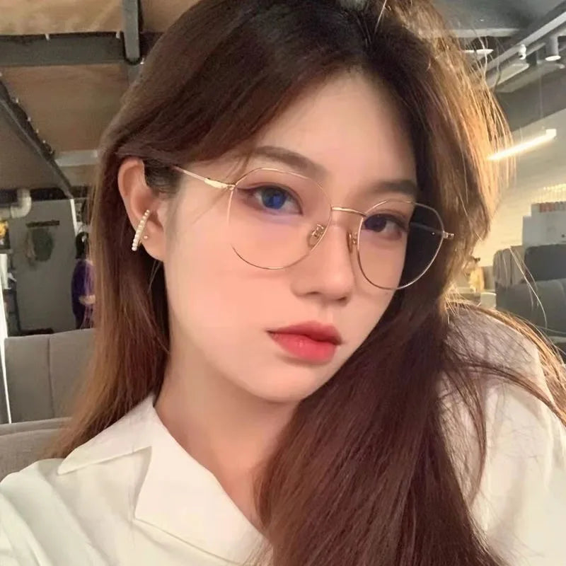 Chic Retro Oval Anti Blue Light Glasses for Men & Women