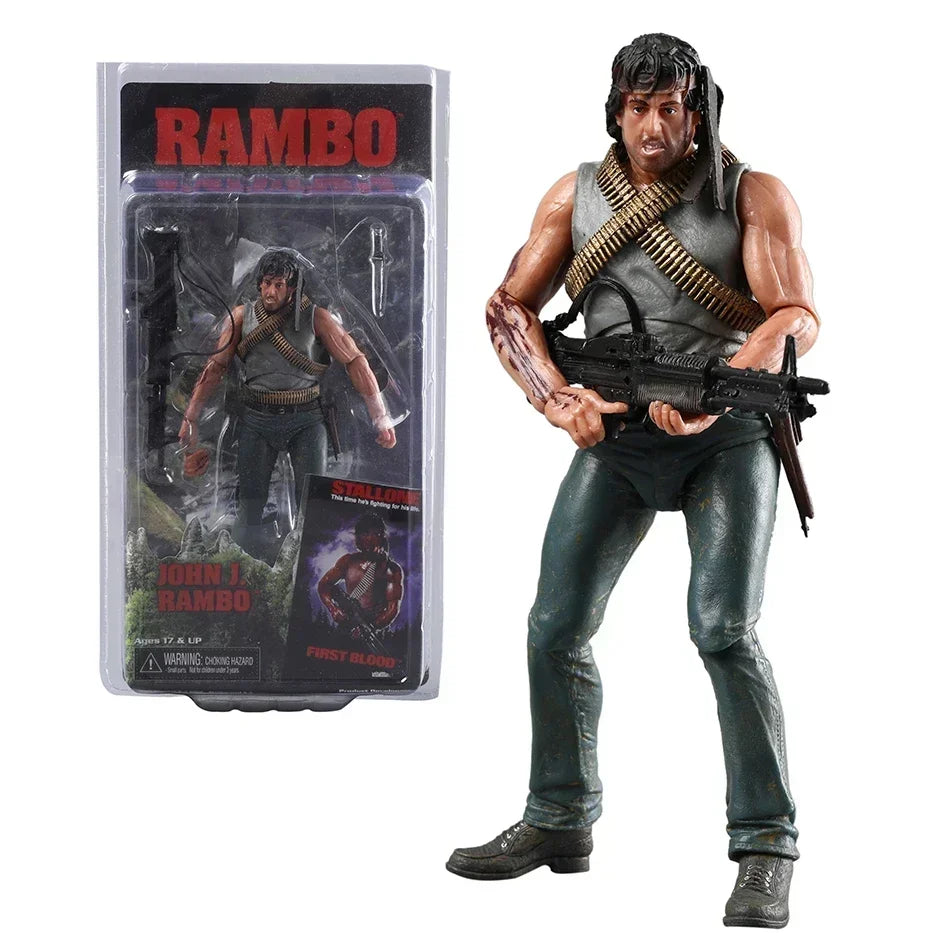 NECA Rambo SDCC 2015 Force Of Freedom Action Figure Doll Handmade Model Toy