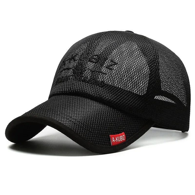Men Women Mesh Baseball Caps Fashion Outdoor Embroidered Letter Sun Protect Hat