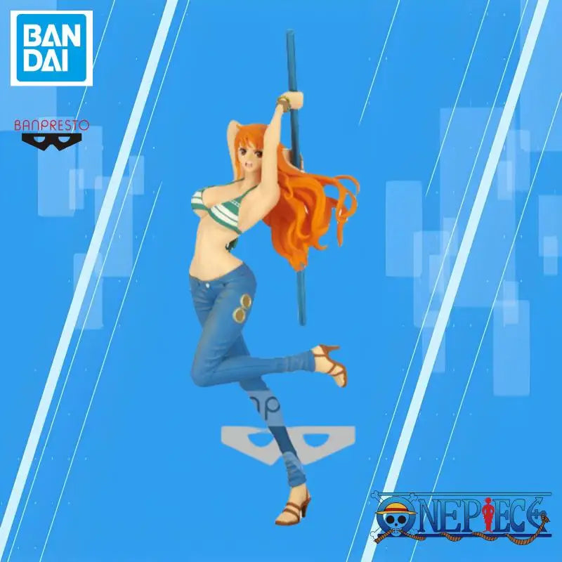 Special Offerin stock BANDAI BANPRESTO LADY FIGHT ONE PIECE Nami action figure peripherals Mol Garage Kit Ornaments CustomizedFi