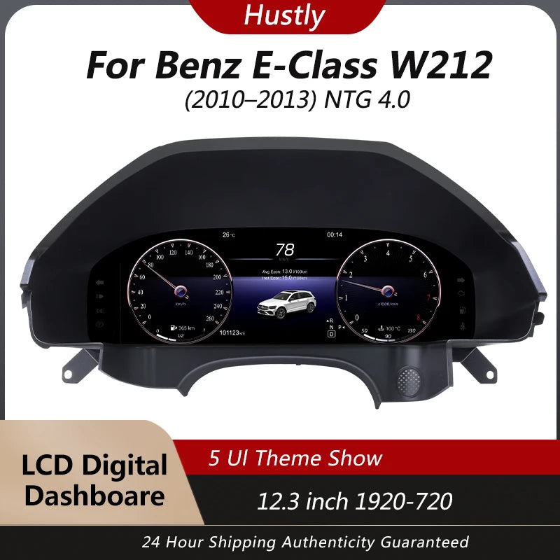 12.3-inch digital instrument cluster for Mercedes-Benz E-Class W212 (2010–2013) NTG 4.0 Cluster instrument panel Speedometer