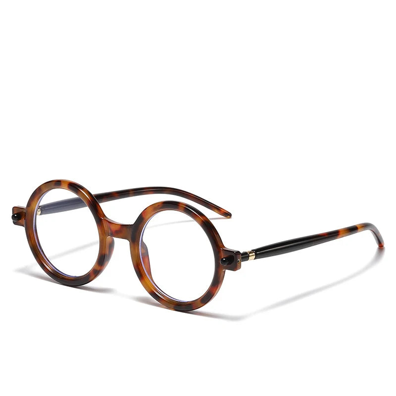 JNPCXI Retro Sunglasses Round Blue Light Glasses Men Vintage Eyeglasses Eyewear Women Trending Rivets Sun Glasses
