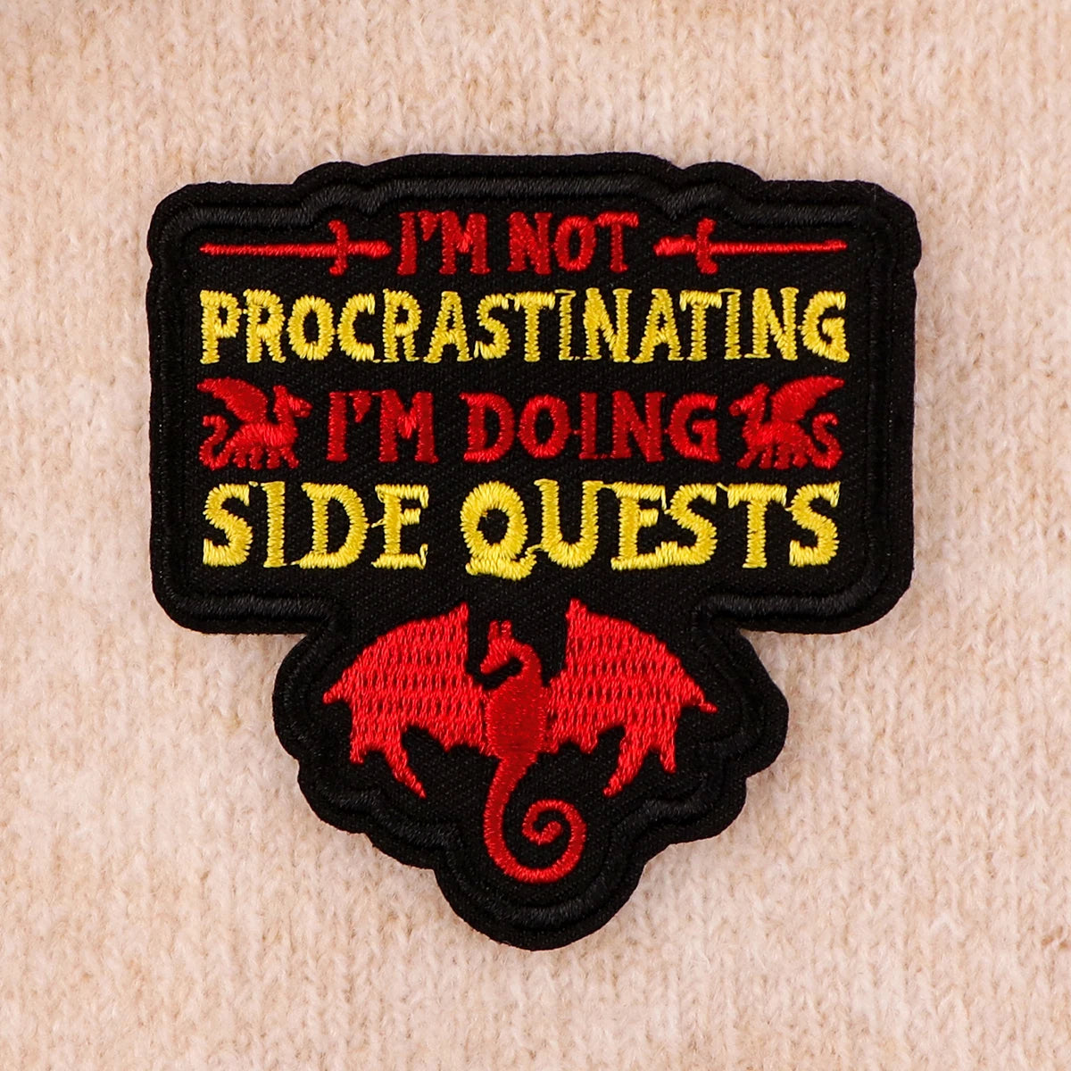 Dragon Patches For Clothing Game Quotes Patches Appliques Iron on Badges Clothes Stickers DIY Sewing Embroideriy Stripes