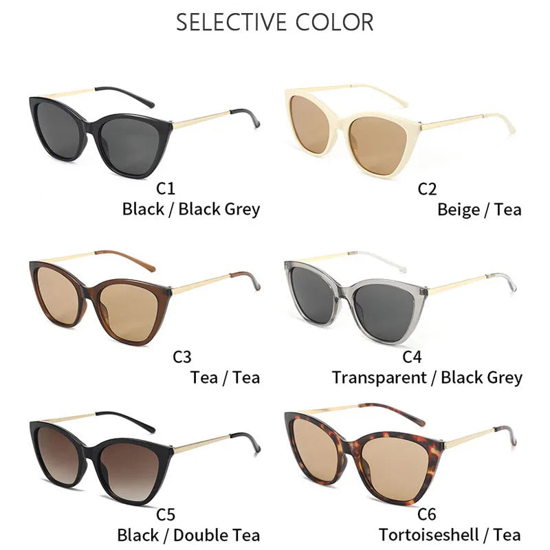 JNPCXI New Cat Eye Sunglasses Women for Female Fashion Shades Luxury Brand Designer Y2k Punk Sexy Ladies Eye Glasses