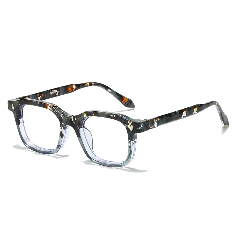 JNPCXI Square Women Fashion Sunglasses Shades UV400 Retro Rivets Clear Gradient Men Trending Sun Glasses