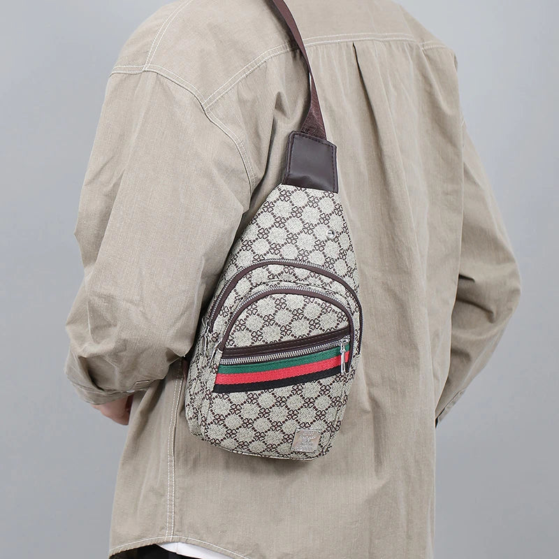 Messenger Bag Shoulder Cloth Chest Crossbody Casual Handbag with Earphone Hole2