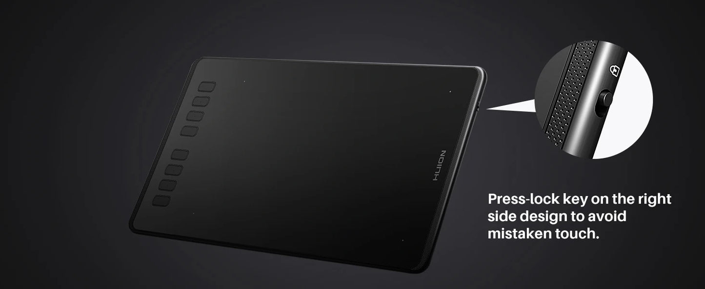 H950P Ultrathin Graphic Digital Tablets Pro-Drawing Pen, Battery-Free Stylus