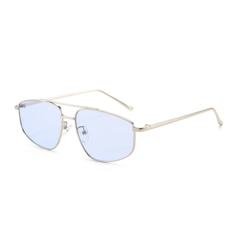 JNPCXI New Retro Pilot Women Sunglasses Classics Metal Double Bridge Shades Sun Glasses Female Eyewear Trendy Glasses Oculos