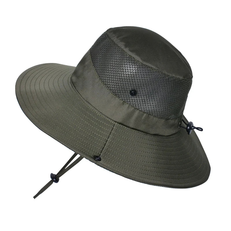 Summer large brimmed sun protection fisherman hat for women outdoor mountaineering and fishing sun hat breathable sun hat