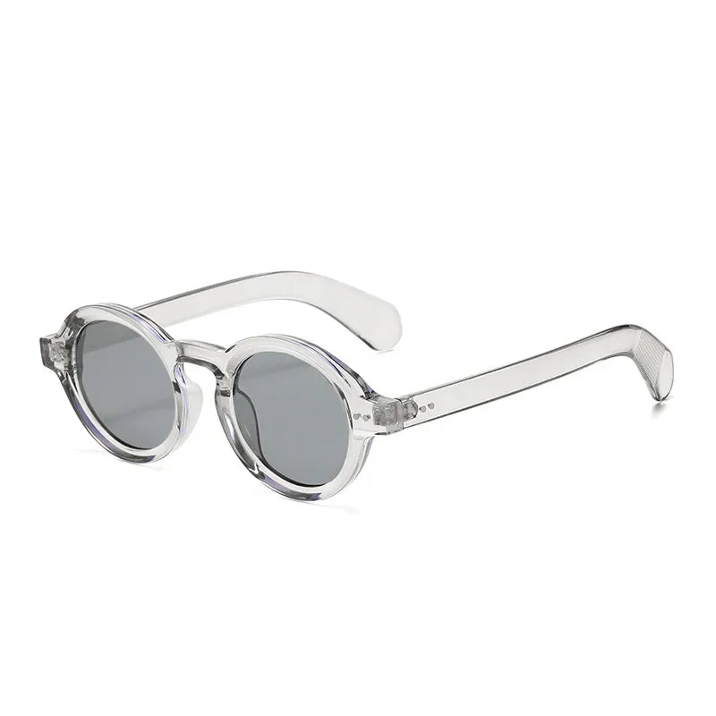 JNPCXI Retro Round Women Sunglasses Fashion Rivets Decoration Men Punk Polarized Lens Shades UV400 Sun Glasses
