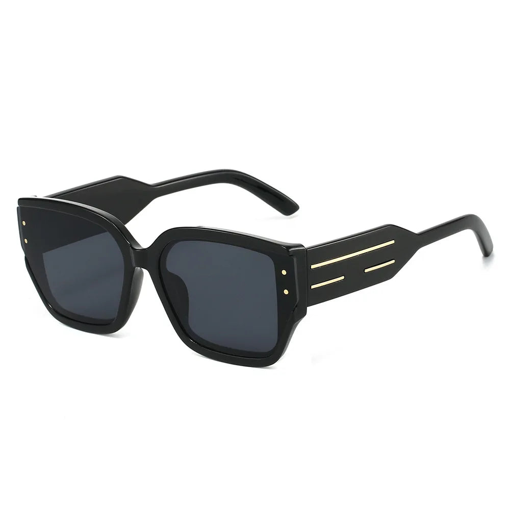 JNPCXI Vintage Square Women Gradient Sunglasses UV400 Fashion Transparent Blue Men Outdoor Sun Glasses