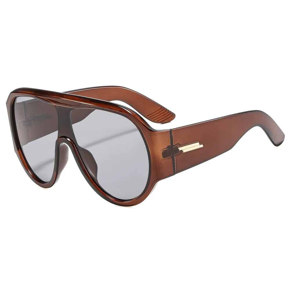 JNPCXI New Fashion Oversized Pilot Goggles Sunglasses Women Fashion Shades UV400