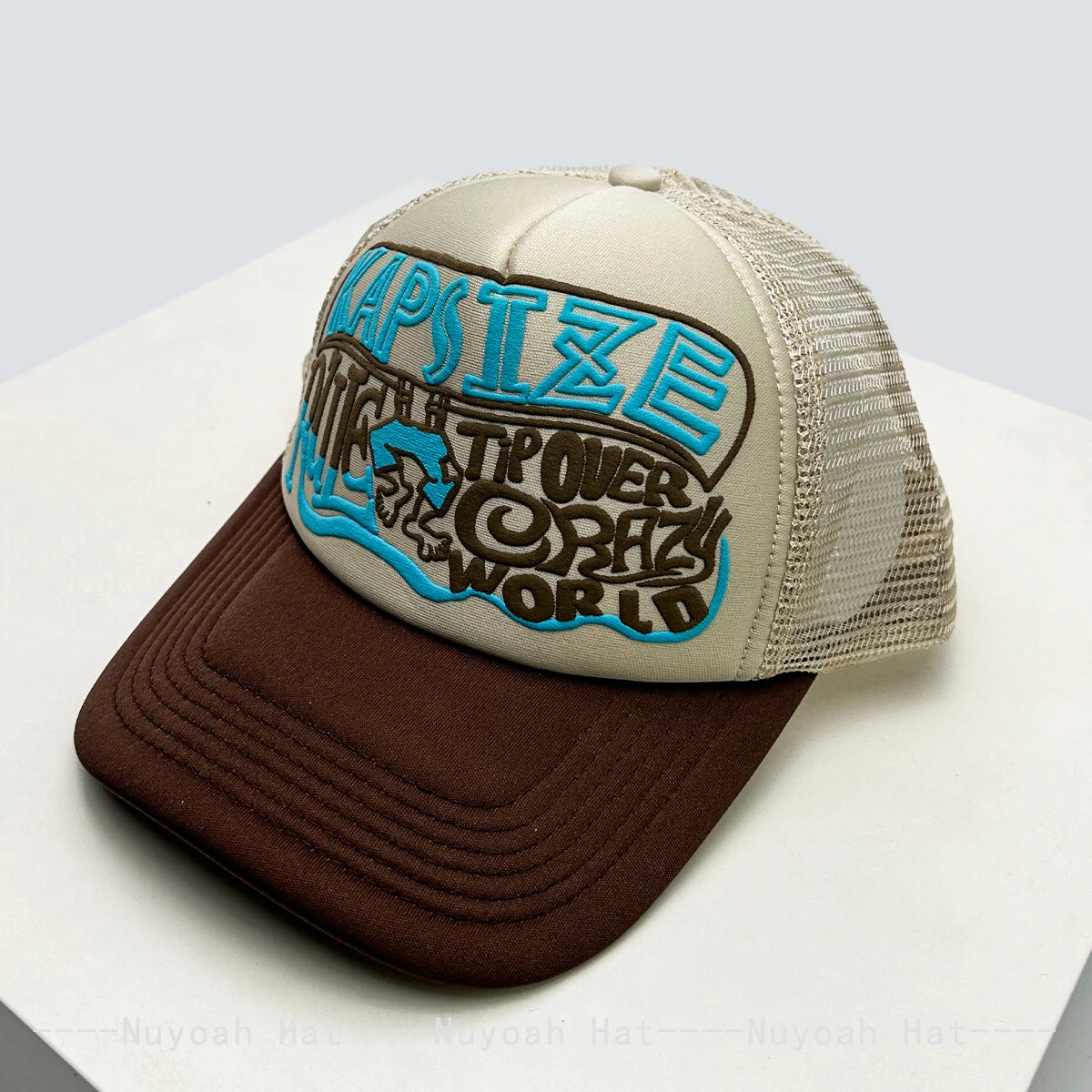 New Unisex American Style Color Block Printed Letters Baseball Hats Breathable Personal Sunshade Hip Hop Trucker Caps Versatile