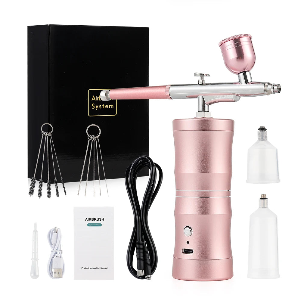 Top 0.3mm Portable Airbrush With 150cm Air Tube Cake Pastry Painting Sprayer Makeup Hair Dye Barber Nail Art Paint Spray Gun