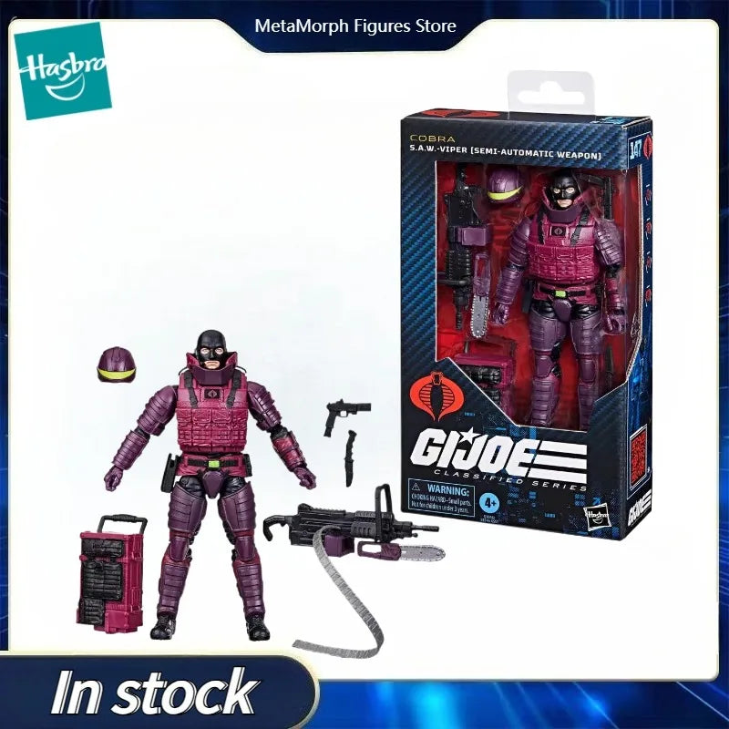 Original Hasbro G.I. Joe Classified Series 147 Cobra S.A.W.-Viper Anime Figures Toys Model Collection