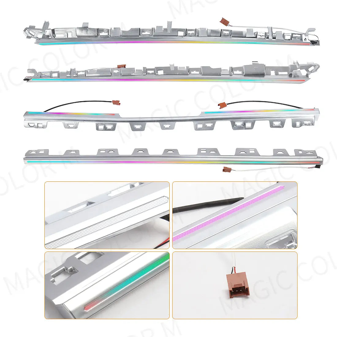 For Tesla Model 3 Y 2021 2022 2023 2024 Ambient Light LED Atmosphere Lamps Car Interior Symphony RGB Backlight Rotating Speakers