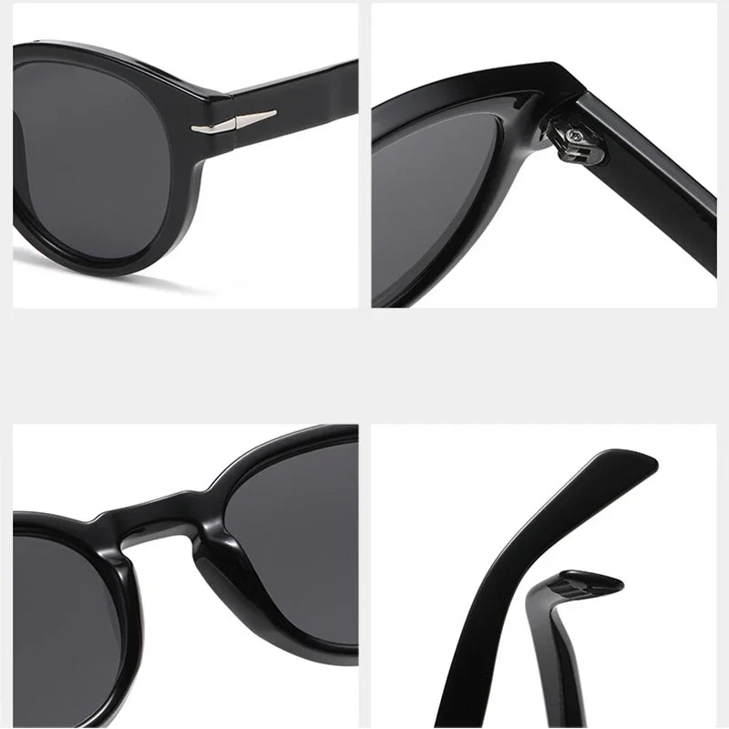 JNPCXI New Retro Round Punk Men Sunglasses Fashion Brand Designer Women Rivets Sun Glasses Shades UV400