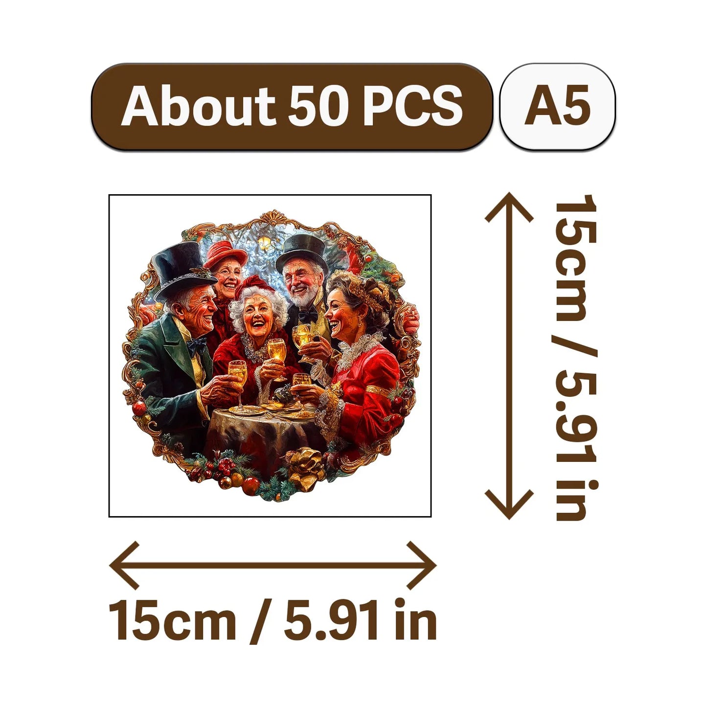 Nowadays Retro Art Style Wooden Jigsaw Puzzle Wood Home Decor Painting Christmas and Halloween Gift Toy for Teen and Kid