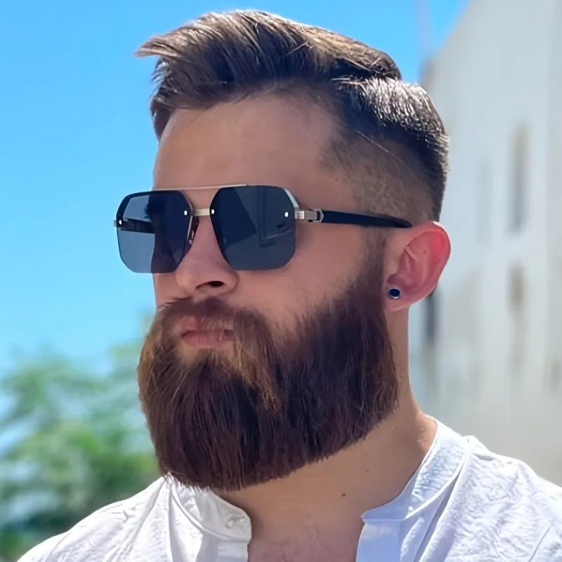 New Fashion Half Frame Cutting Edge Fashion Glasses for Men and Women Trendy European and American Box Fashion Glasses