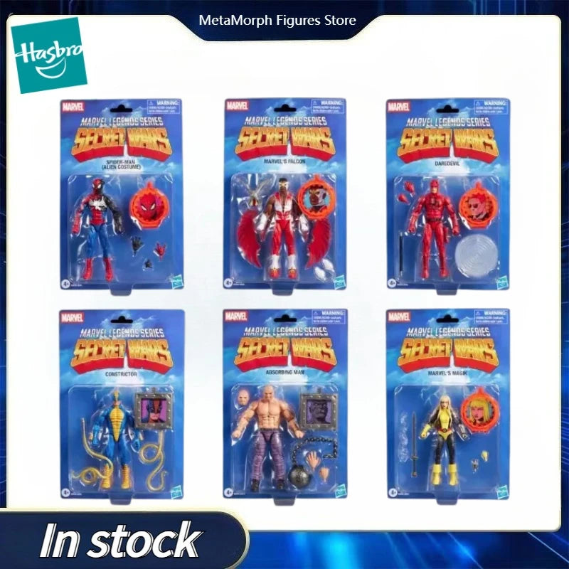 Original Hasbro Marvel Legends SECRET WARS SPIDER-MAN/DAREDEVIL/MAGIK/CONSTRICTOR/FALCON/ABSORBING MAN Anime Figure
