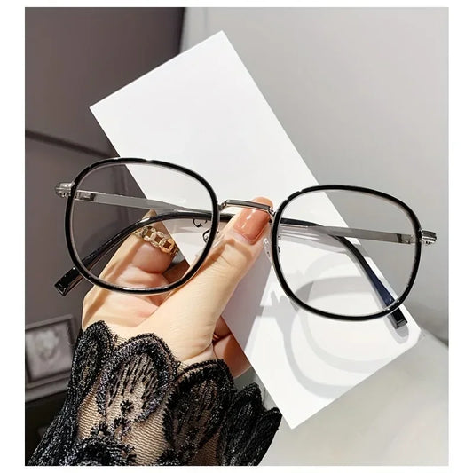 Anti-blue Anti Radiation Eyeglasses Sqaure Metal Frame Eyeglasses Unisex