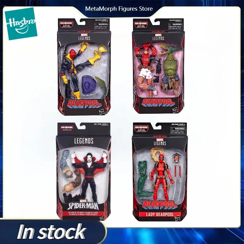 Original Hasbro Marvel Legends Series DEADPOOL/LADY DEADPOOL/SPIDER-MAN VILLAINS OF THE NIGHT Action Toy Figure