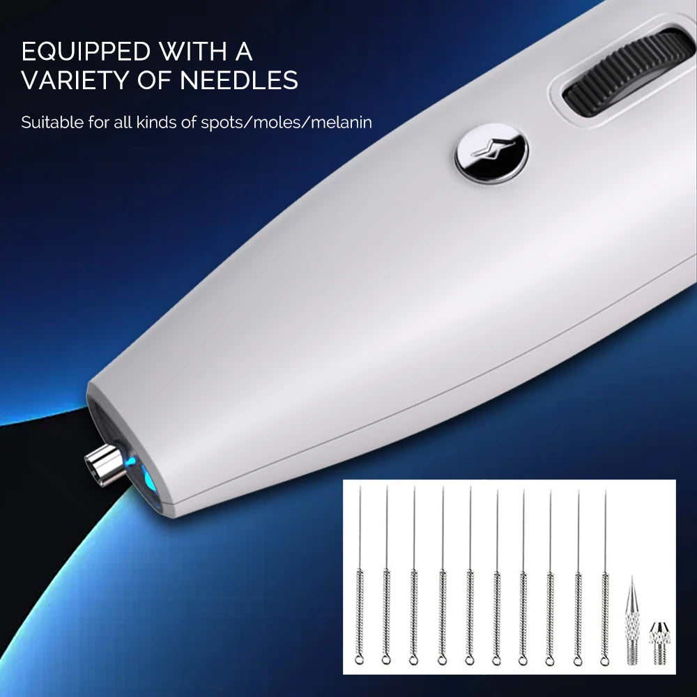 36 Levels Dual Needles Mole Removal Pen Freckle Dark Spot Tattoo Remover Skin Tag Warts Fleshy Nevus Cleaner Plasma Laser Pen