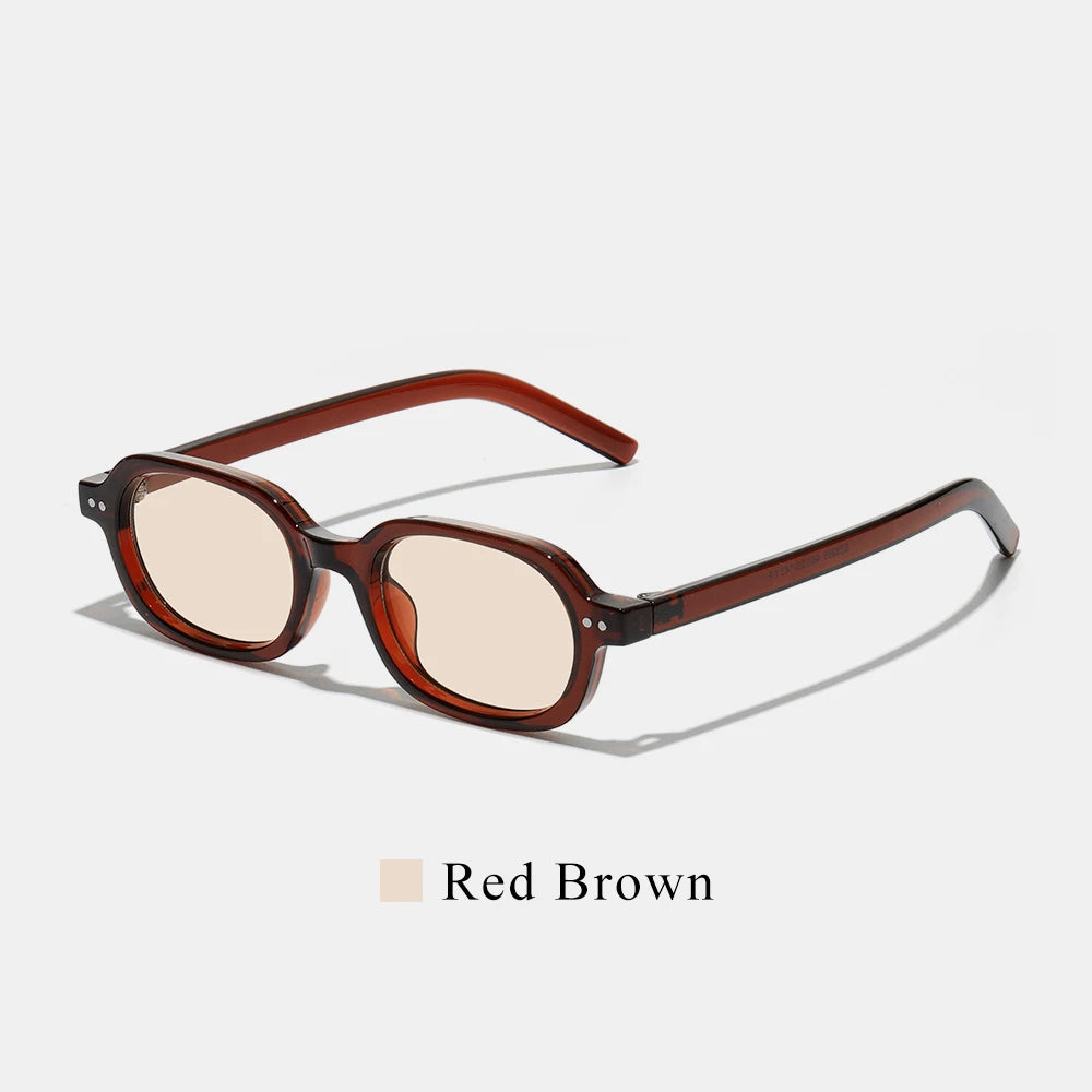 Retro Small Oval Sunglasses Women Men UV400 Fashion Shades Vintage Style Beach Travel Street Driving Outdoor Sun Glasses