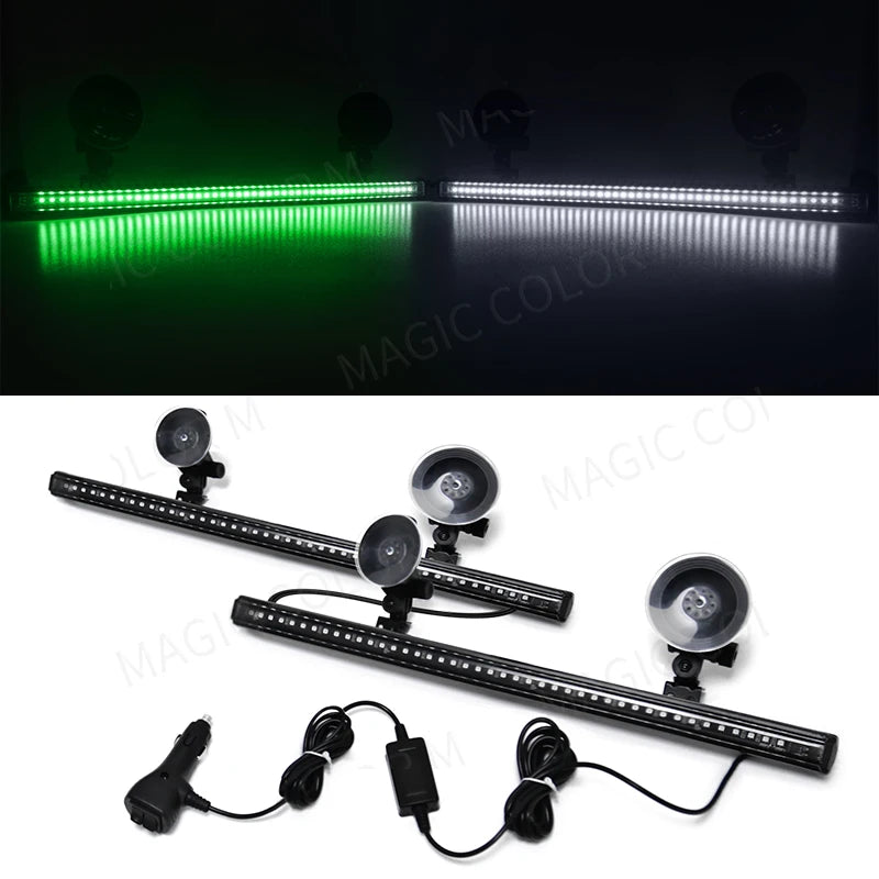 96 LED Car Strobe Light Emergency Flash Warning Lamp 2-in-1 3030 SMD Windshield Bar Auto Traffic Advisor Car Accessories 12V-24V