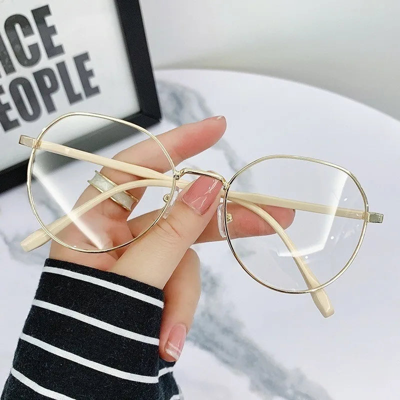 Chic Retro Oval Anti Blue Light Glasses for Men & Women