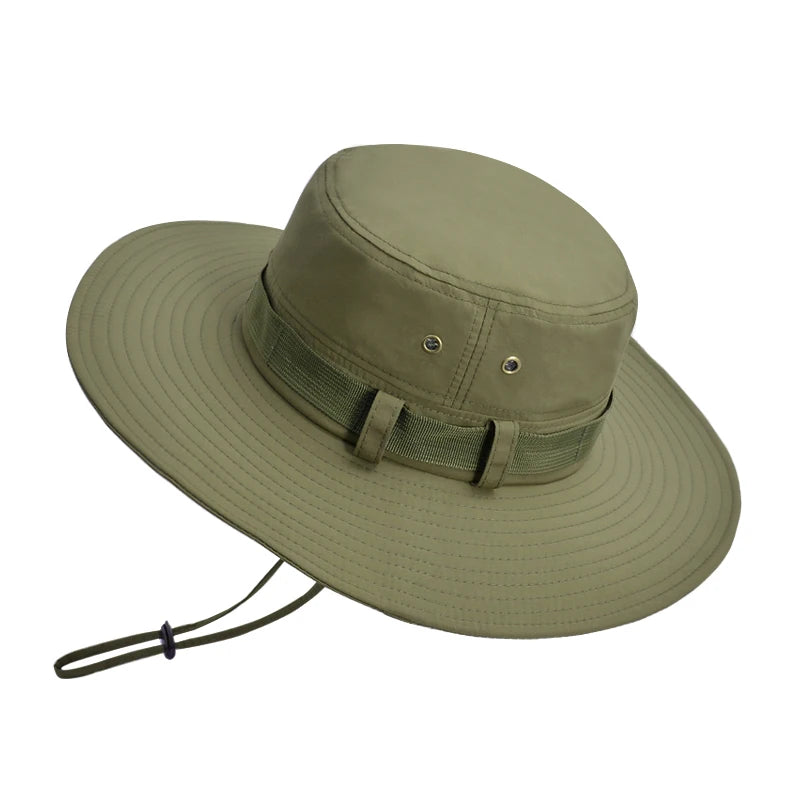 Xinbaoguan 100% Polyester 9232 New Spring/Summer Breathable Big Eaves Sunshade and Sunscreen Fisherman Hat