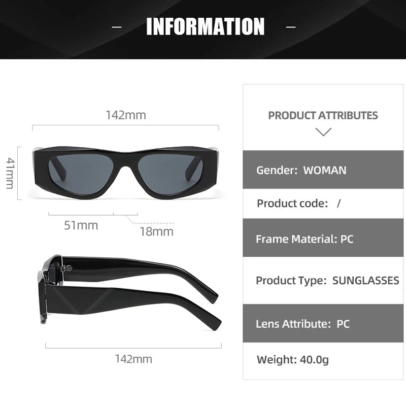 JNPCXI New Irregular Square Women Sunglasses Leopard Gradient Shades UV400 Men Brand Designer Trending Punk Sun Glasses