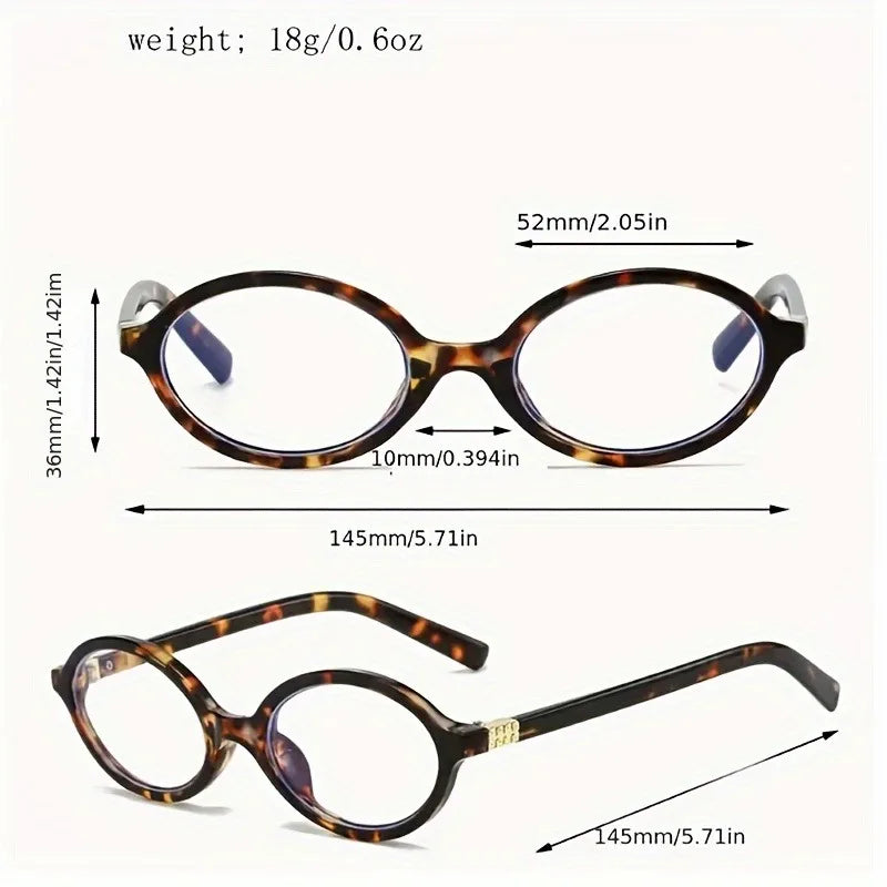 Vintage-Inspired Oval Frame Reading Glasses Ideal for Street Style Photography Everyday Fashion Glasses