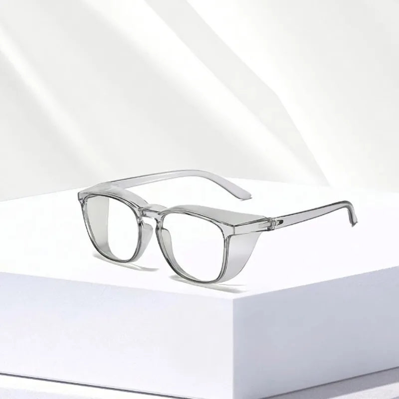 Fashionable Pink Transparent Box Women's Glasses, Full Frame Design, Transparent Lenses, Daily Casual Style