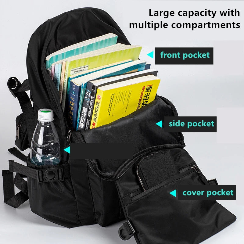 JEEP BULUO Men's Shoulder Casual Hiking Backpacks Travel Laptop Anti-Theft Bag