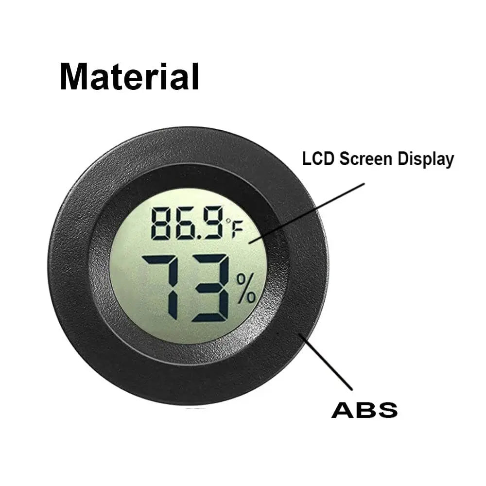 black Mini Hygrometer Thermometer Digital LCD Monitor Indoor/Outdoor Humidity Meter Gauge Temperature for Home