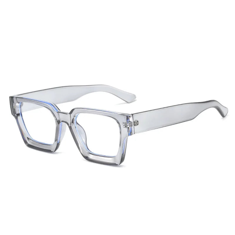 JNPCXI Vintage Glasses Frame Men Women Square Computer Frame Eyewear Blocking Glasses Optical Spectacle Eyeglass