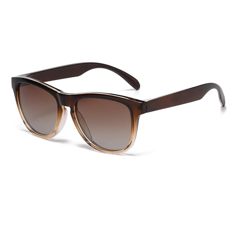 JNPCXI New Retro Polarized Men Square Sunglasses Shades Fashion Trending Gradient Blue Black Mirror Women Travel Sun Glasses