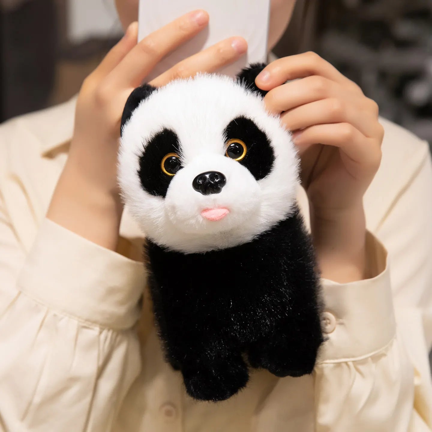 Cute High Quality Standing Animals Red Panda Raccoon Soft Plush Dolls Stuffed Realistic  Tiger Plushie  Birthday  Christmas Gift