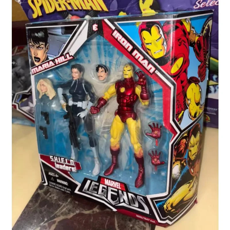 Original Hasbro Marvel Legends Series IRON MAN/MARIA HILL Anime Figure Toy Model Collection